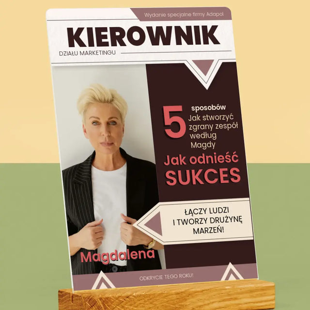 Okładka Magazynu: Kierownik - Wydruk Na Szkle Akrylowym