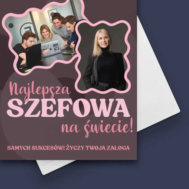 Fotokolaż: Najlepsza Szefowa - Kartka z Życzeniami