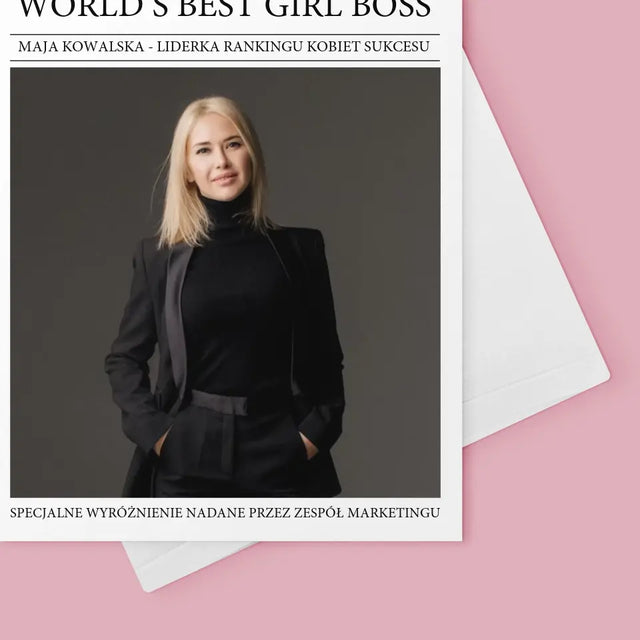 Okładka Magazynu: World’S Best Girl Boss - Kartka z Życzeniami