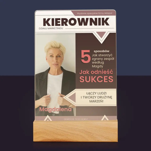 Okładka Magazynu: Kierownik - Wydruk Na Szkle Akrylowym