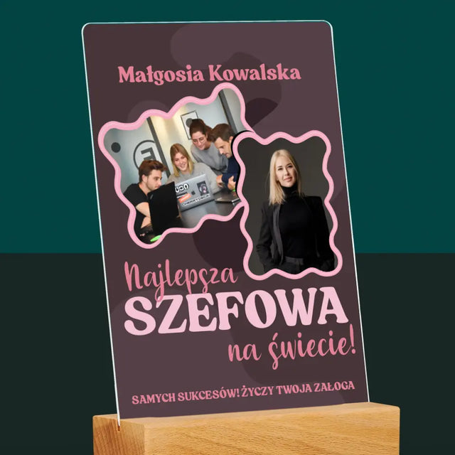 Fotokolaż: Najlepsza Szefowa - Wydruk Na Szkle Akrylowym