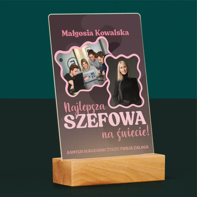 Fotokolaż: Najlepsza Szefowa - Wydruk Na Szkle Akrylowym