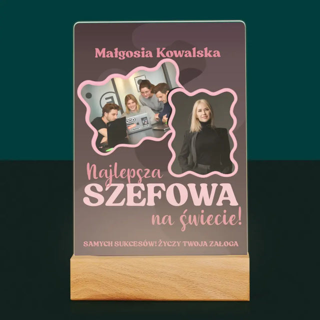 Fotokolaż: Najlepsza Szefowa - Wydruk Na Szkle Akrylowym