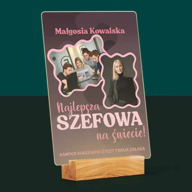 Fotokolaż: Najlepsza Szefowa - Wydruk Na Szkle Akrylowym