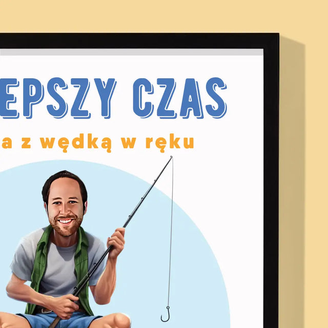 Zdjęcie i Podpis: Najlepszy Czas - Wydruk Obramowany