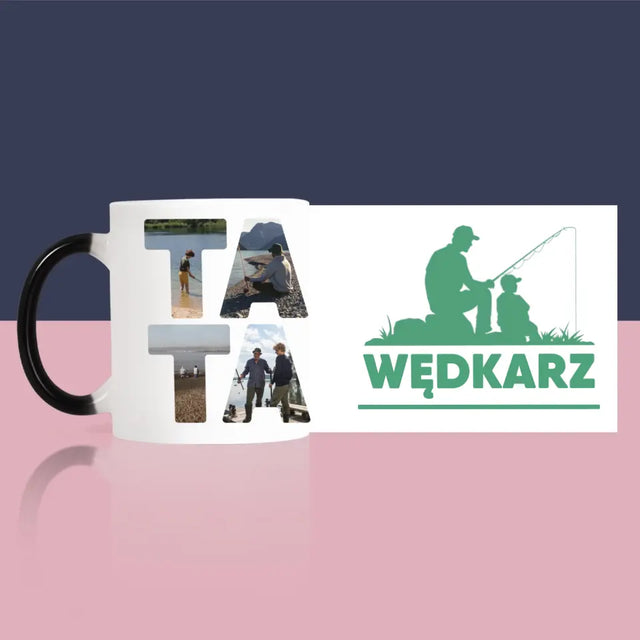 Słowo Ze Zdjęć: Tata Wędkarz - Kubek z Nadrukiem