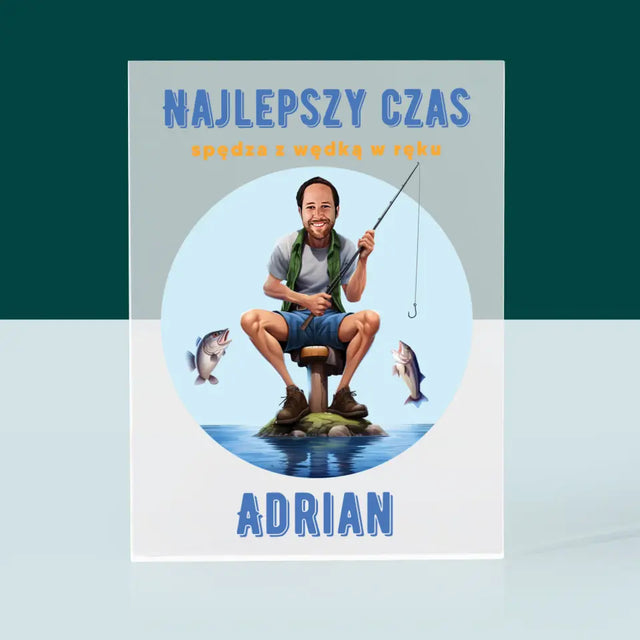 Zdjęcie i Podpis: Najlepszy Czas - Blok Akrylowy z Nadrukiem