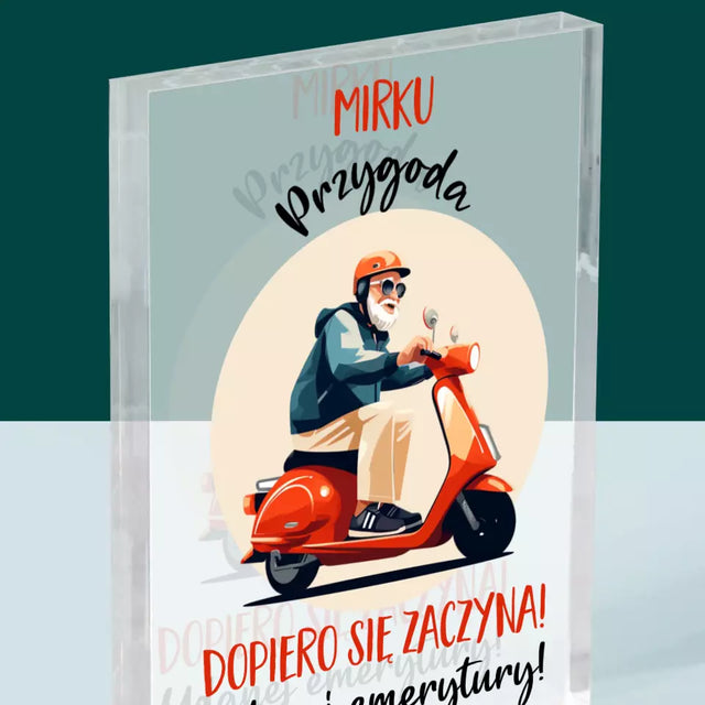 Imię i Podpis: Przygoda Dopiero Się Zaczyna - Blok Akrylowy