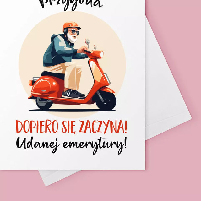 Imię i Podpis: Przygoda Dopiero Się Zaczyna - Kartka z Życzeniami