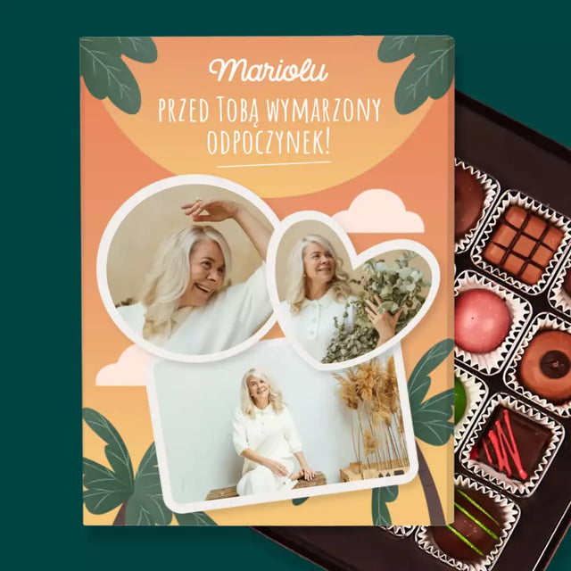 Fotokolaż: Wymarzony Odpoczynek - Personalizowane Praliny