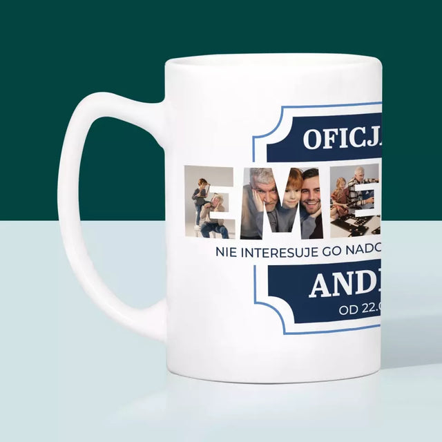Słowo Ze Zdjęć: Oficjalnie Emeryt - Kubek z Nadrukiem
