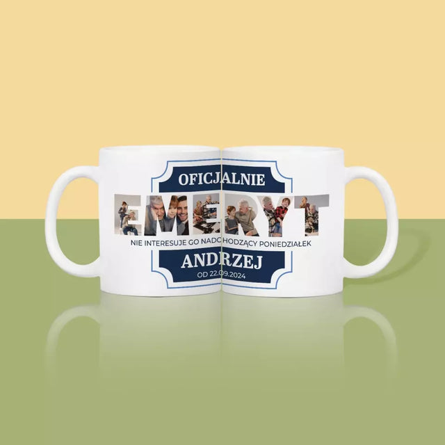 Słowo Ze Zdjęć: Oficjalnie Emeryt - Kubek z Nadrukiem