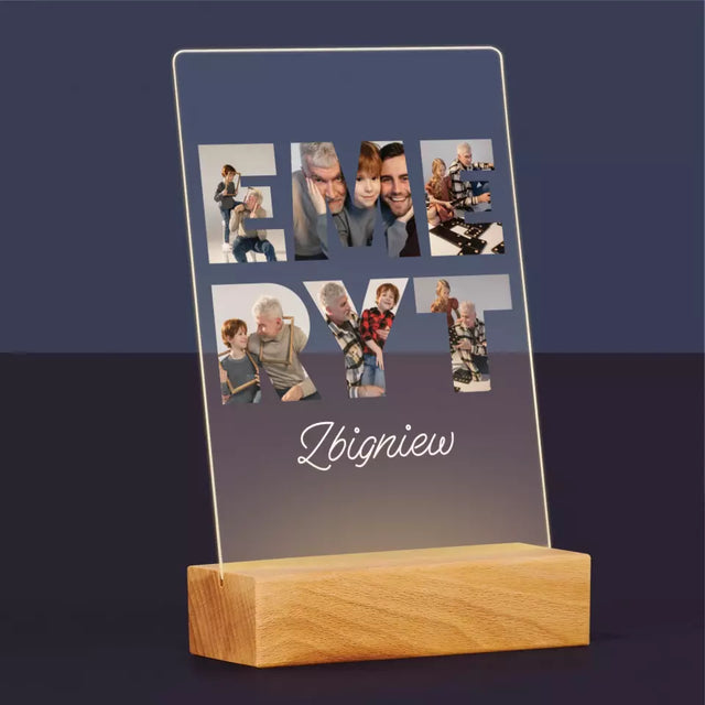 Słowo Ze Zdjęć: Emeryt - Wydruk Na Szkle Akrylowym