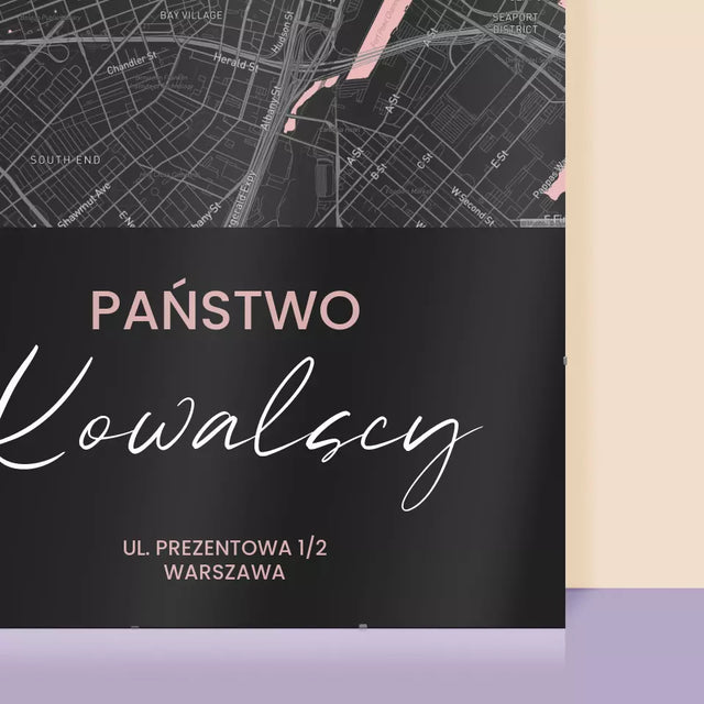 Mapa Miasta: Państwo - Personalizowany Plakat