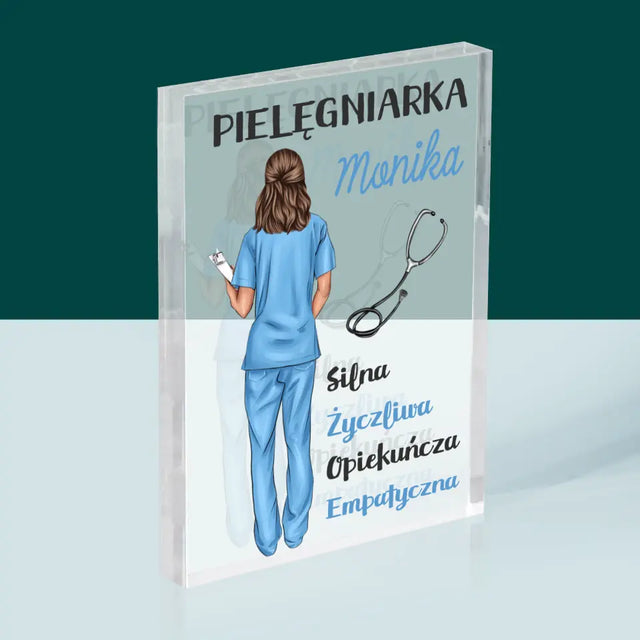 Kreator Postaci:  Cechy Pielęgniarki - Blok Akrylowy