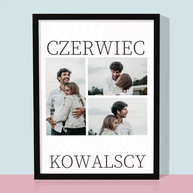 Fotokolaż: Mr&Mrs Data - Wydruk Obramowany