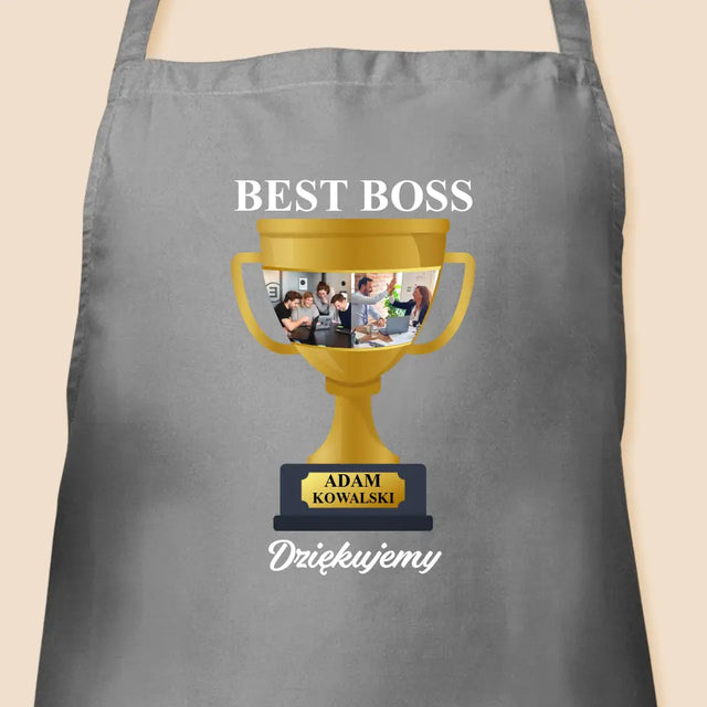 Fotokolaż: Best Boss Puchar - Fartuch z Nadrukiem