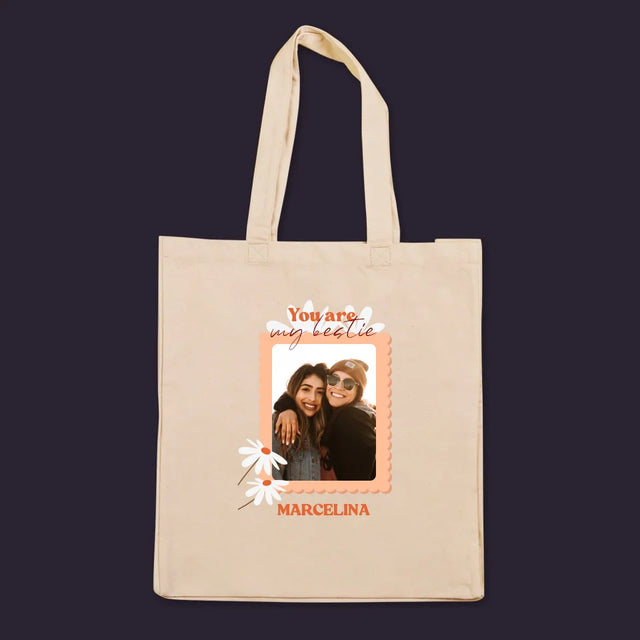 Fotokolaż: Zdjęcie Besties - Torba Płócienna z Nadrukiem