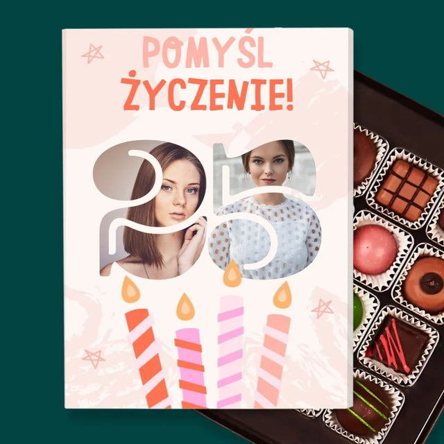 Słowo ze Zdjęć: Pomyśl Życzenie - Personalizowane Praliny