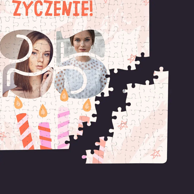 Słowo ze Zdjęć: Pomyśl Życzenie - Personalizowane Puzzle