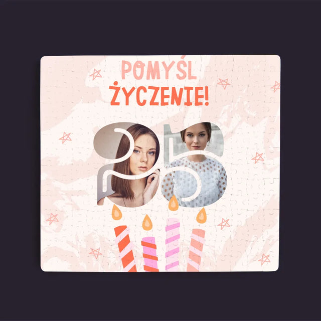 Słowo ze Zdjęć: Pomyśl Życzenie - Personalizowane Puzzle