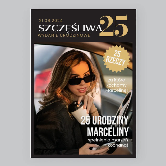 Okładka Magazynu: Szczęśliwa 25 - Wydruk Obramowany