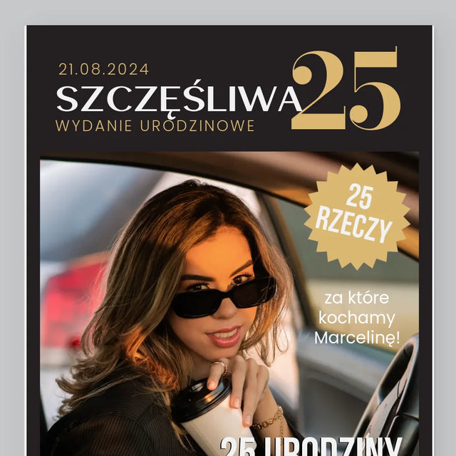 Okładka Magazynu: Szczęśliwa 25 - Wydruk Obramowany