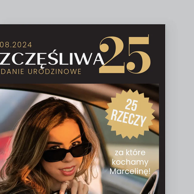 Okładka Magazynu: Szczęśliwa 25 - Wydruk Obramowany