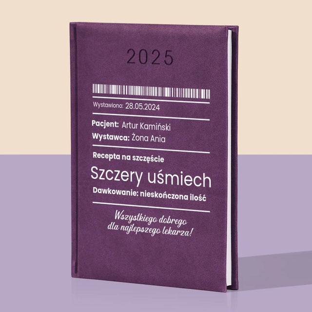 Imię i Podpis: Recepta Na Szczęście - Kalendarz Książkowy