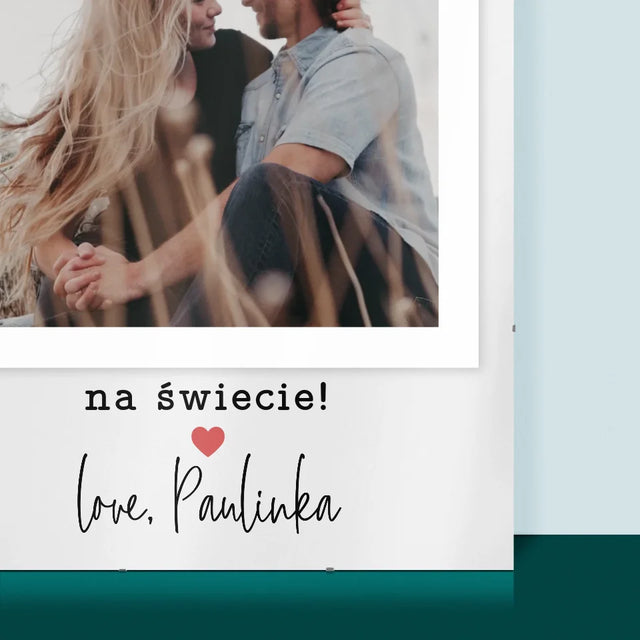 Zdjęcie I Podpis: Dla Najlepszego Chłopaka - Personalizowany Plakat