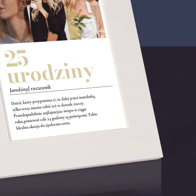 Fotokolaż: 25 Urodziny Definicja - Ramka Na Zdjęcie