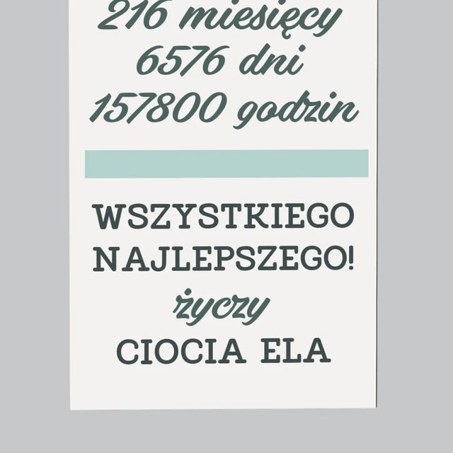 Słowo ze zdjęć: 18 Lat Odliczanie - Magnes Na Lodówkę