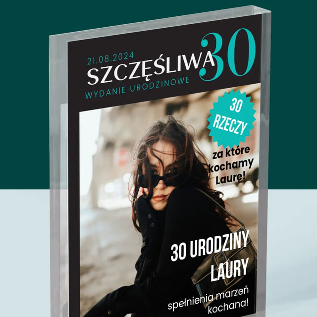 Okładka Magazynu: Szczęśliwa 30 - Blok Akrylowy