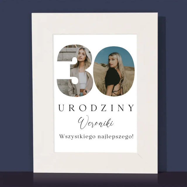 Słowo Ze Zdjęć: 30 Urodziny Podpis - Ramka Na Zdjęcie