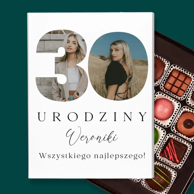 Słowo Ze Zdjęć: 30 Urodziny Podpis - Personalizowane Praliny