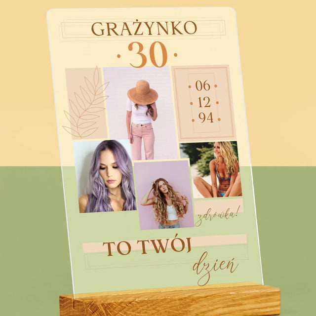 Fotokolaż: To Twój Dzień - Wydruk Na Szkle Akrylowym