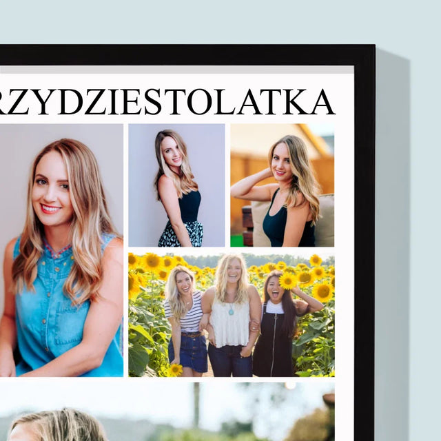 Fotokolaż: Gorąca Trzydziestolatka - Wydruk Obramowany