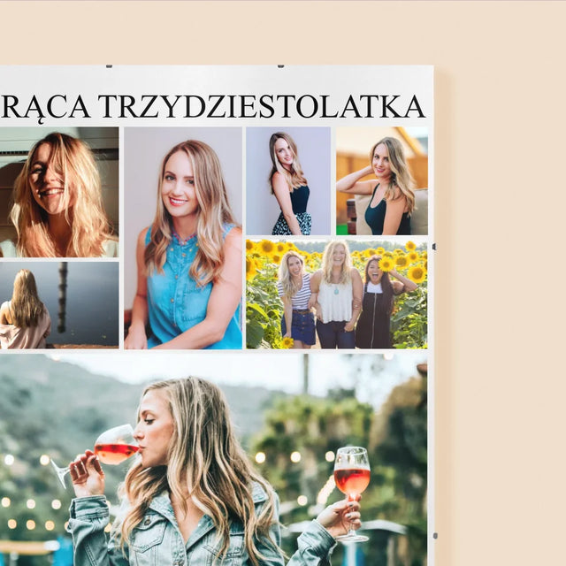 Fotokolaż: Gorąca Trzydziestolatka - Personalizowany Plakat