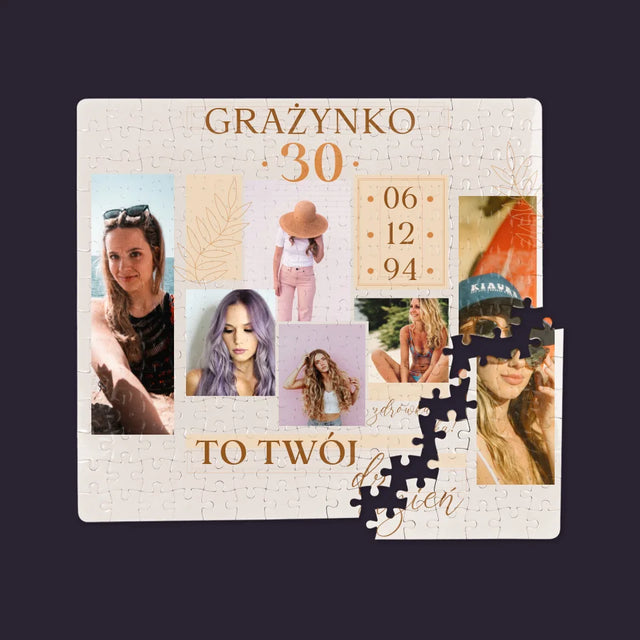 Fotokolaż: To Twój Dzień - Personalizowane Puzzle