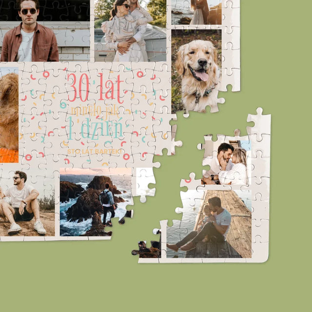 Fotokolaż: 30 Lat Minęło - Personalizowane Puzzle