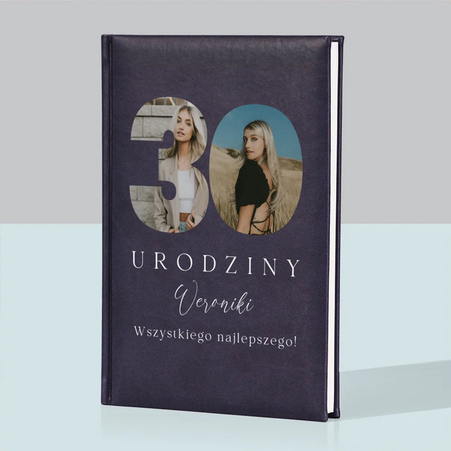 Słowo Ze Zdjęć: 30 Urodziny Podpis - Notes Książkowy z Nadrukiem