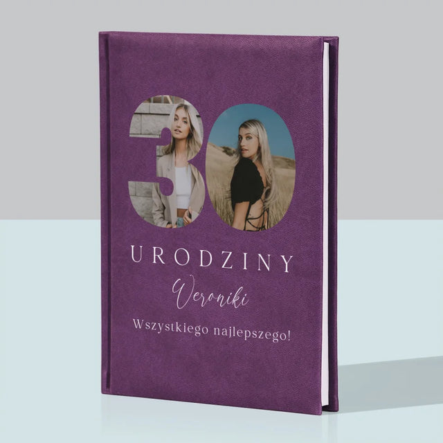 Słowo Ze Zdjęć: 30 Urodziny Podpis - Notes Książkowy z Nadrukiem