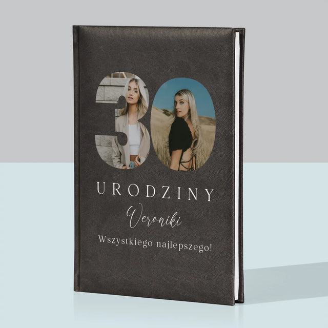 Słowo Ze Zdjęć: 30 Urodziny Podpis - Notes Książkowy z Nadrukiem