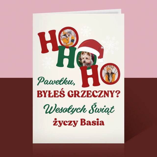 Fotokolaż: Ho Ho Ho - Kartka Z Życzeniami