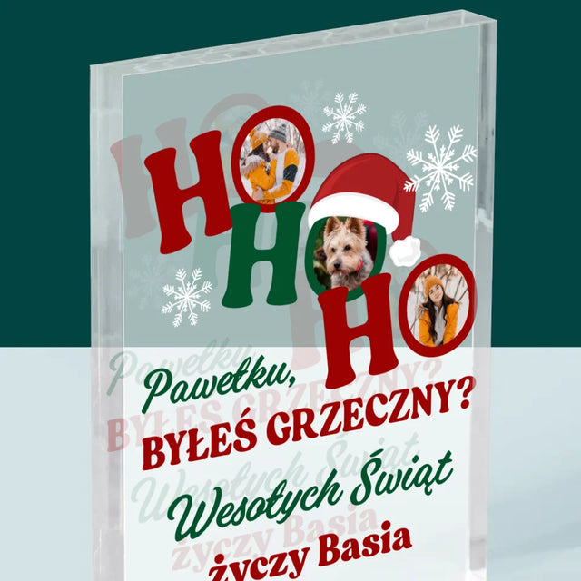 Fotokolaż: Ho Ho Ho - Blok Akrylowy