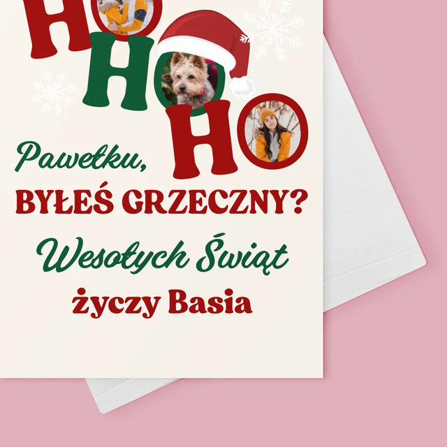 Fotokolaż: Ho Ho Ho - Kartka Z Życzeniami