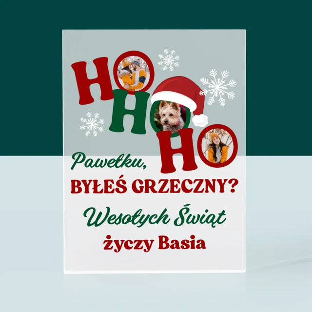 Fotokolaż: Ho Ho Ho - Blok Akrylowy