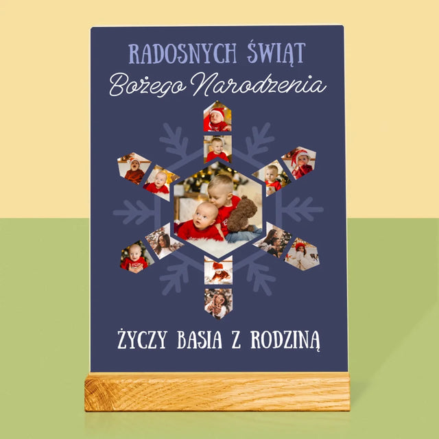 Kształt Ze Zdjęć: Śnieżynka - Wydruk Na Szkle Akrylowym