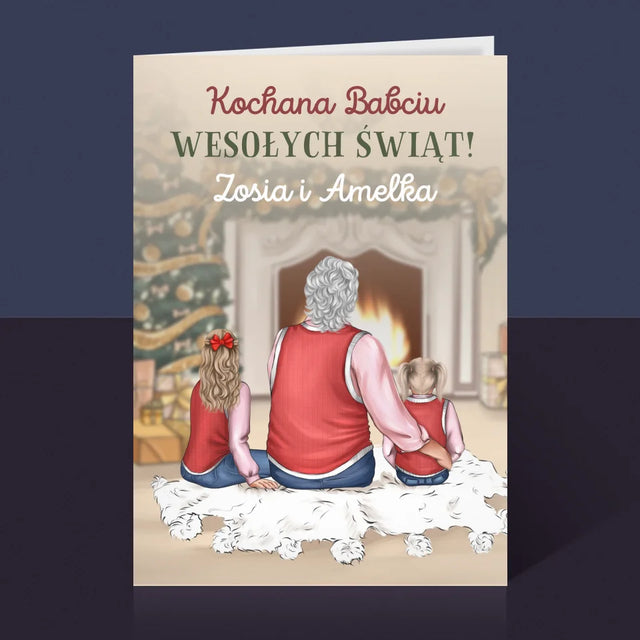 Kreator Postaci: Babciu Wesołych Świąt - Kartka z Życzeniami