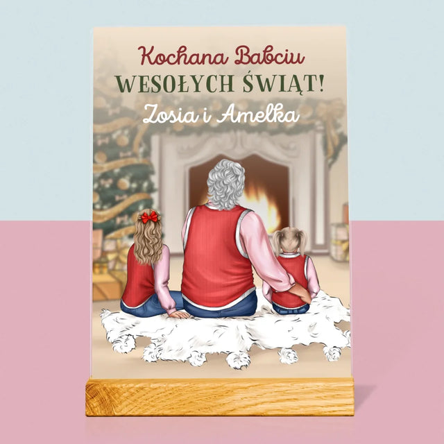 Kreator Postaci: Babciu Wesołych Świąt - Wydruk Na Szkle Akrylowym